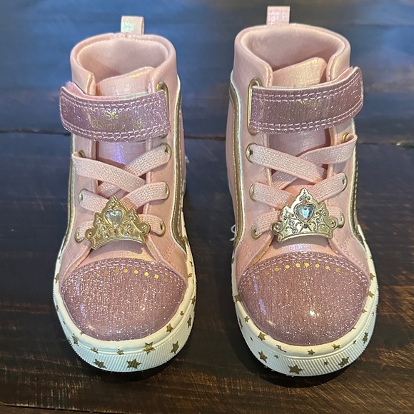 NWOT - Toddler Disney Pink Glitter Princess Sneakers - Picture 3 of 7
